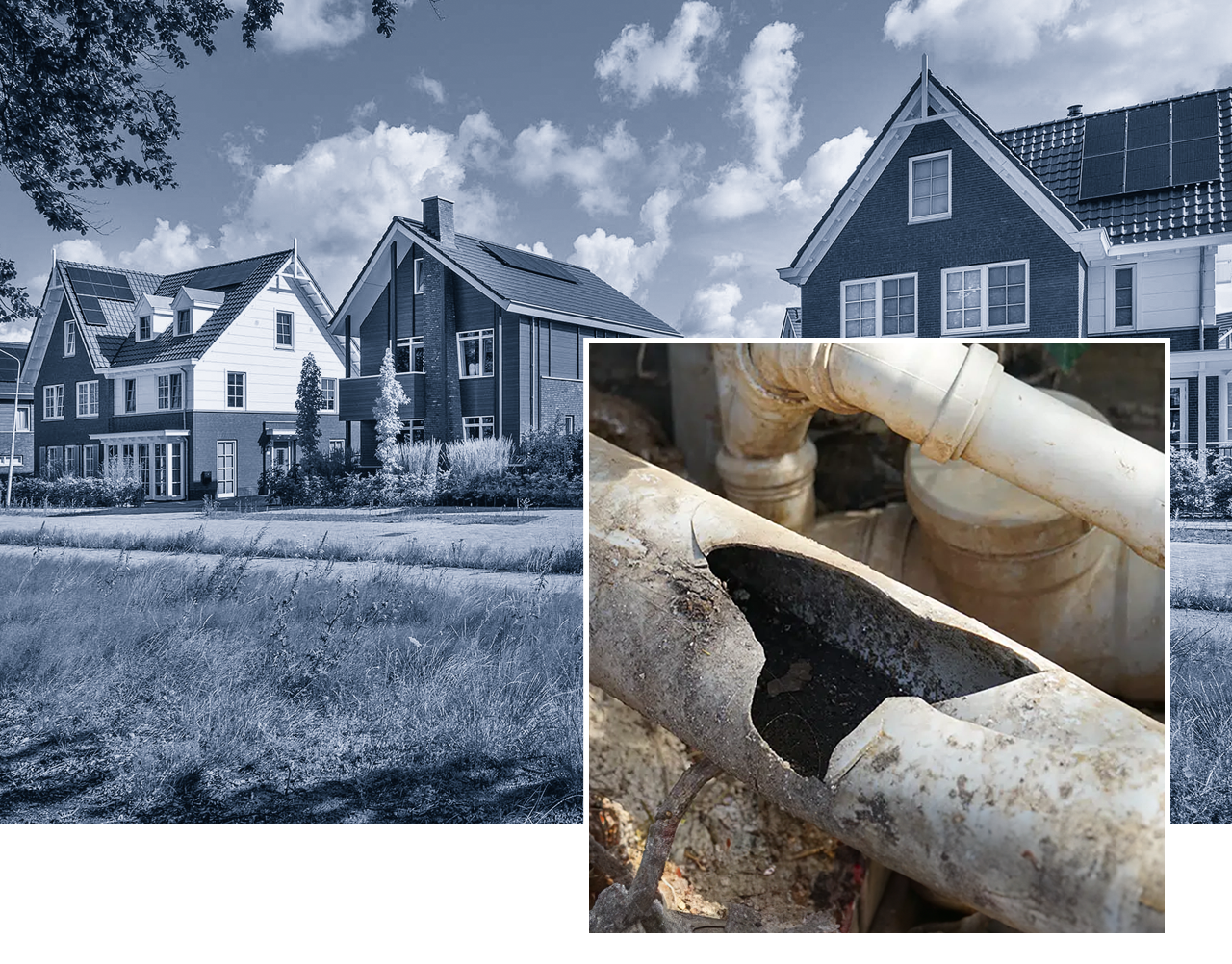 afvoer_nieuwbouw PVC-afvoerbuizen in jaren zeventig woningen kunnen gaan lekken op de verbindingen.