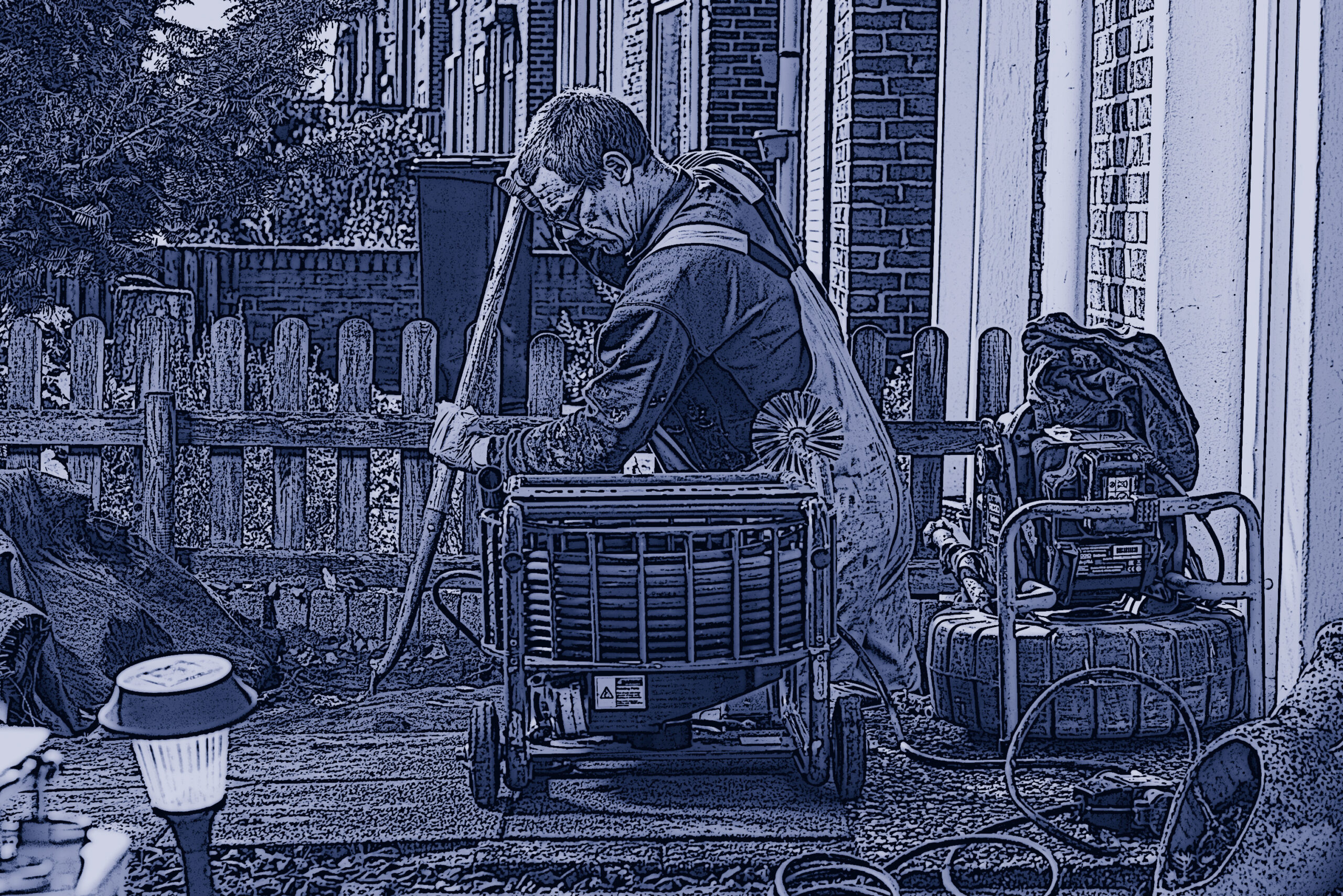 blootleggen_inlaat Voor het blootleggen van de rioolaansluiting buitenhuis hoeft weinig te worden gegraven.