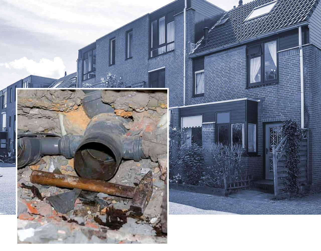 lekkage_zeventigerjaren PVC-afvoerbuizen in jaren zeventig woningen kunnen gaan lekken op de verbindingen.